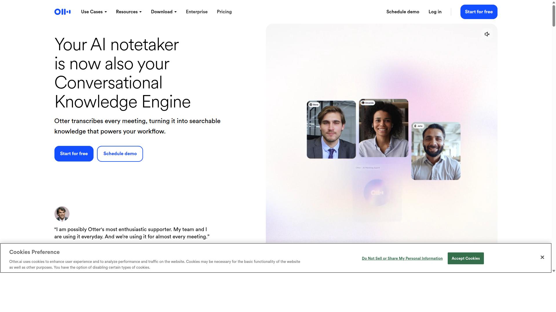 Otter.ai website